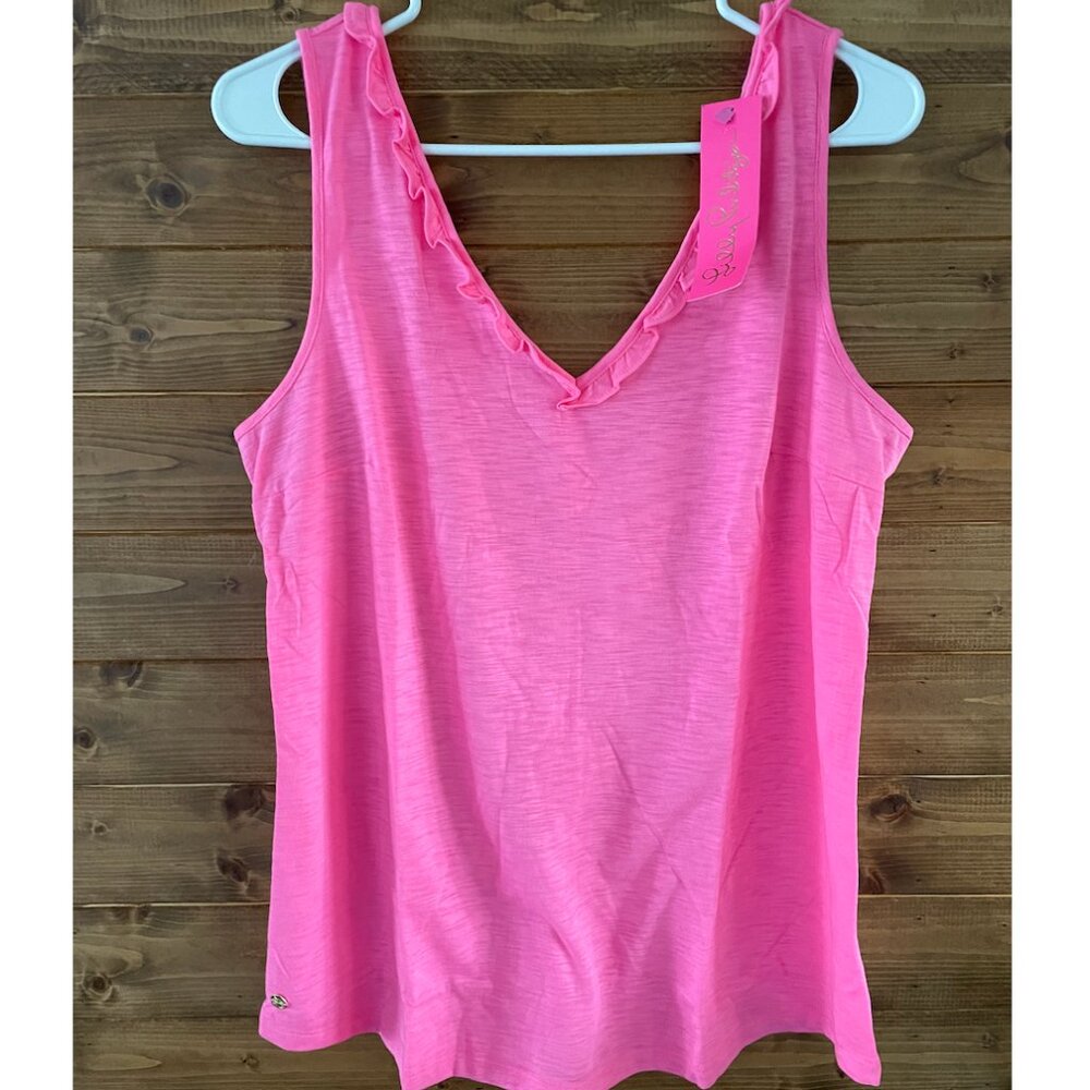 Gigi Ruffle Top in Havan Pink Lilly Pulitzer NWT
